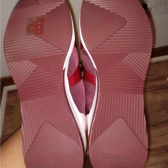 Michael Kors Red and Pink Platform Sneakers - Picture 4 of 7